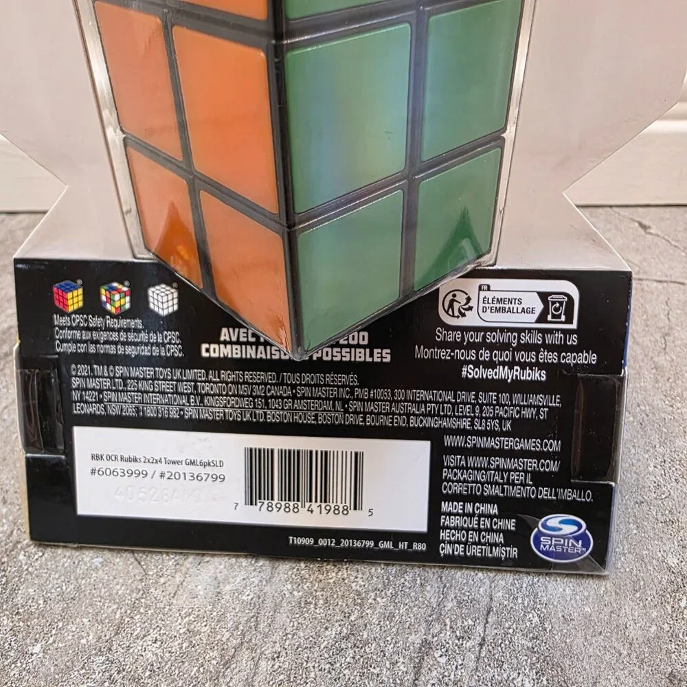 Rubik's Tower 2x2x4 Puzzle Cube Advanced Multi Colored Shape Shifting Game